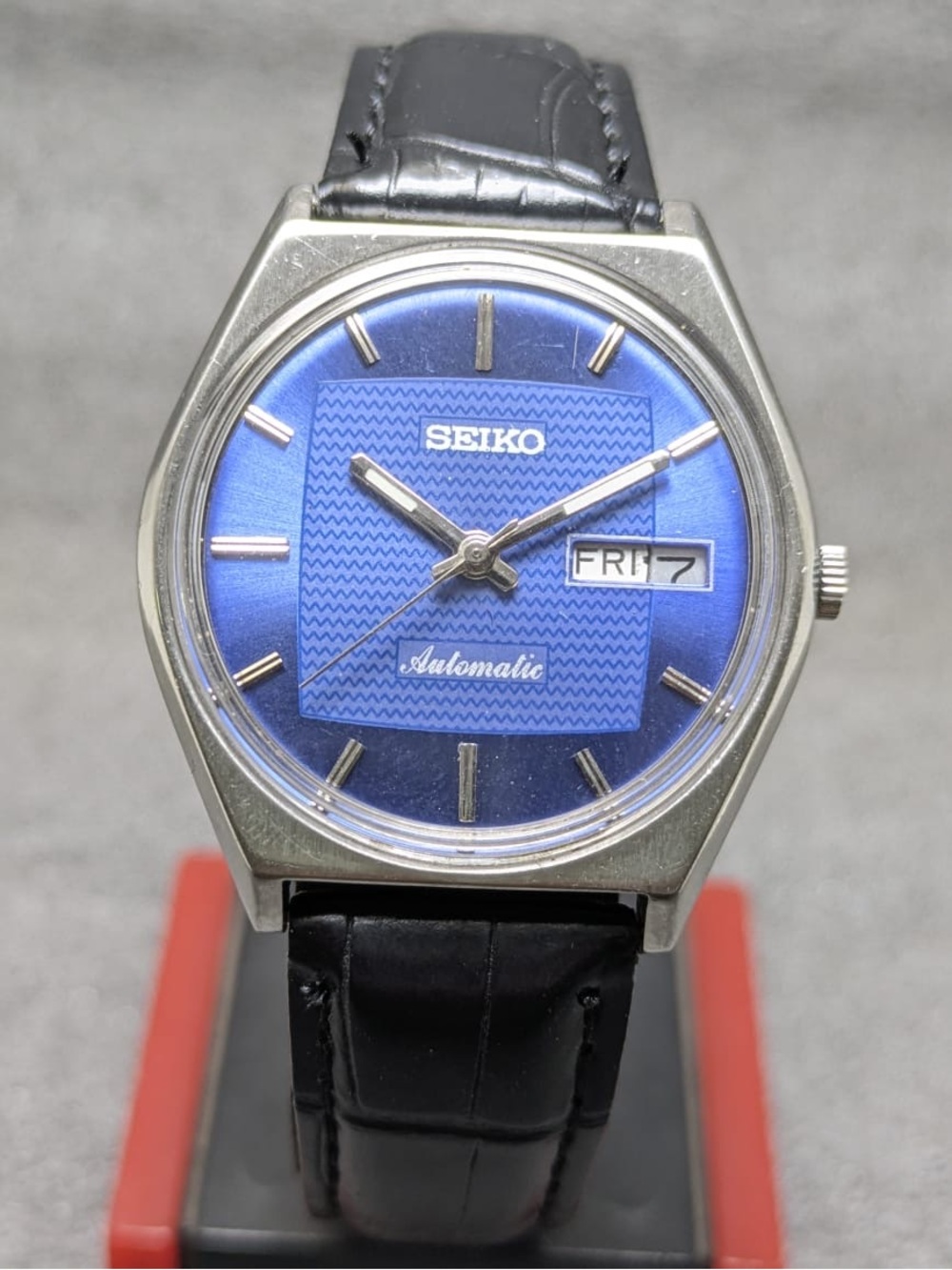Vintage Seiko Automatic Day-Date Blue Dial Ref. 6309-601A Men’s Watch
